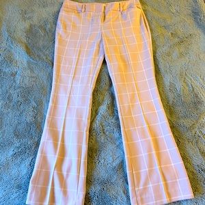 Pink Plaid Work Pants from New York and Company